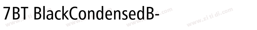 7BT BlackCondensedB字体转换